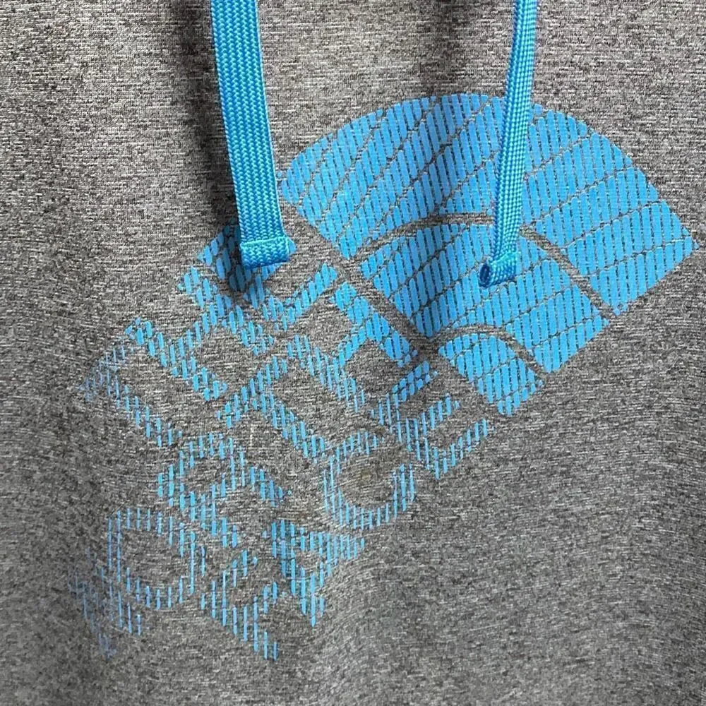 The North Face Gray/Blue Sweatshirt Hoodie Size Large